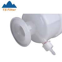 Filtro de Cápsula de Membrana de Nylon 6,6 de 0.1um y 2.5'' con Conector Tri-Clamp de 1.5'' para la Eliminación de Bacterias en Agua Mineral y Agua Pura