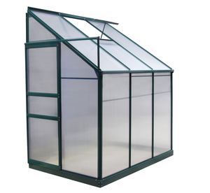 4.1x6.3FT maigre à concevoir pour la plantation de graines peu encombrante Serre de plain-pied extérieure avec cadre en aluminium galvanisé Maison de jardin - Product Image 4