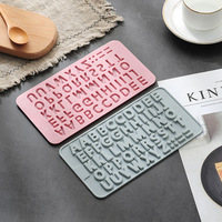 Wiederverwendbare Silikonform für 26 englische Buchstaben, Schokolade, DIY, Happy Birthday, Kuchendekoration, Werkzeug zur Herstellung von Kuchen, Süßigkeiten, Party, Lebensmittelqualität