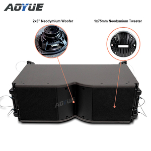 Haut-parleur de ligne KA208 double 8 pouces à gamme moyenne, enceinte de ligne professionnelle pour extérieur, haut-parleurs commerciaux - Product Image 1