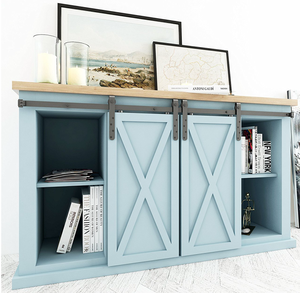 Wekis thép carbon trượt Barn Door con lăn phần cứng hệ thống trang trí nội thất treo cửa trượt phần cứng - Product Image 6