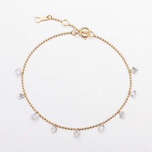 Elegante Brazalete de Cadena de Oro Blanco Sólido de 18K con Diamante Cultivado en Laboratorio de Corte Corazón de 1.16ct |   Cadena con Diamante Creado en Laboratorio con Corte Corazón - Product Image 1
