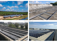 Système de montage solaire à ballast pour toit plat, support triangulaire en aluminium pour panneaux photovoltaïques, installation ouest-est |   Art Sign