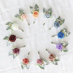 Fiocco in Raso all'Ingrosso per Corsage, Accessorio per Matrimoni, Feste e Balli con Decorazione Floreale per Regali Natalizi - Product Image 1