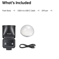 Flash Speedlite Mini ZENIKO RF12M pour Appareil Photo, Rechargeable USB-C, Flash sur Appareil avec Diffuseur Magnétique pour Appareils Photo Reflex Numériques et Hybrides