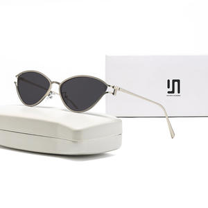 Gafas de sol personalizadas con montura de ojo de gato, montura metálica, protección UV400, tipo 3, para mujer, estilo moderno - Product Image 2