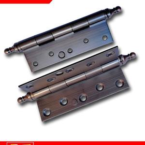 Charnières de porte et de fenêtre en forme de drapeau rouge imitation bronze antique, robustes, 6 pouces, en acier inoxydable, roulements épaissis, trous décalés - Product Image 4