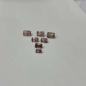 Fifty Fifty Separation Octagon Natural Watermelon <b>Tourmaline</b> Stones Amazingly Hot Loose Gemstones - Product Image 3