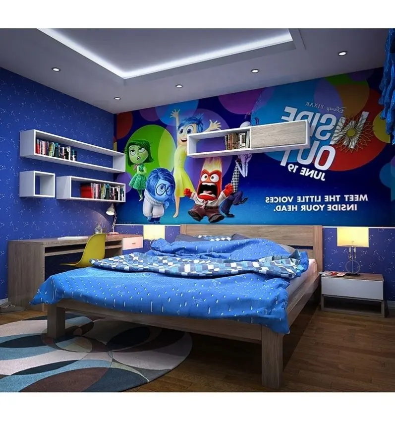 20KAD018 lüks çocuk yatak odası mobilya setleri çocuklar yatak odası komple Set ahşap karikatür çocuklar için yatak
