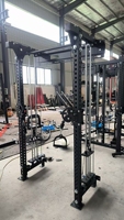 Rack de musculation mural compact avec poulie à câble, pile de poids de 80 kg, acier épais de 3 mm, équipement de musculation commercial pour squats