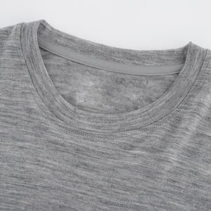 Camiseta de Manga Corta con Cuello Redondo para Hombre, Tejido de Punto Sólido con Serigrafía Anti UV, Lana Merino de 180 g/m², Informal - Product Image 4