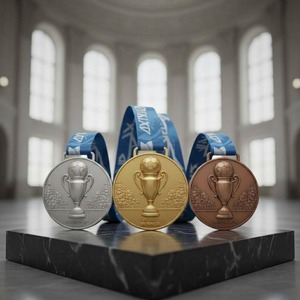 Trophée de football en alliage de zinc 3D personnalisé en gros pour les événements de championnat de football professionnel - Product Image 1