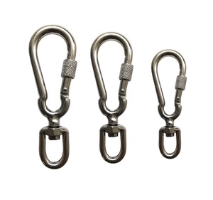 स्टेनलेस स्टील स्विवेल आंख वसंत हुक घूर्णन कारबिनर 98x5 मिमी रिगिंग जहाज kaikik नौका हार्डवेयर सहायक उपकरण - Product Image 4