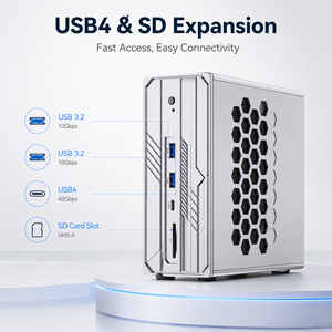 คอมพิวเตอร์ AI Mini Desktop Max+ 395 พร้อม WIFI 7 PC 128G LPDDR5X 2TB SSD ปรับแต่งได้จากโรงงานโดยตรง - Product Image 2