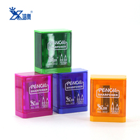 Aiguisoir à crayons de haute qualité pour artistes, droit, Kawaii, beauté, avec couvercle ouvert,
