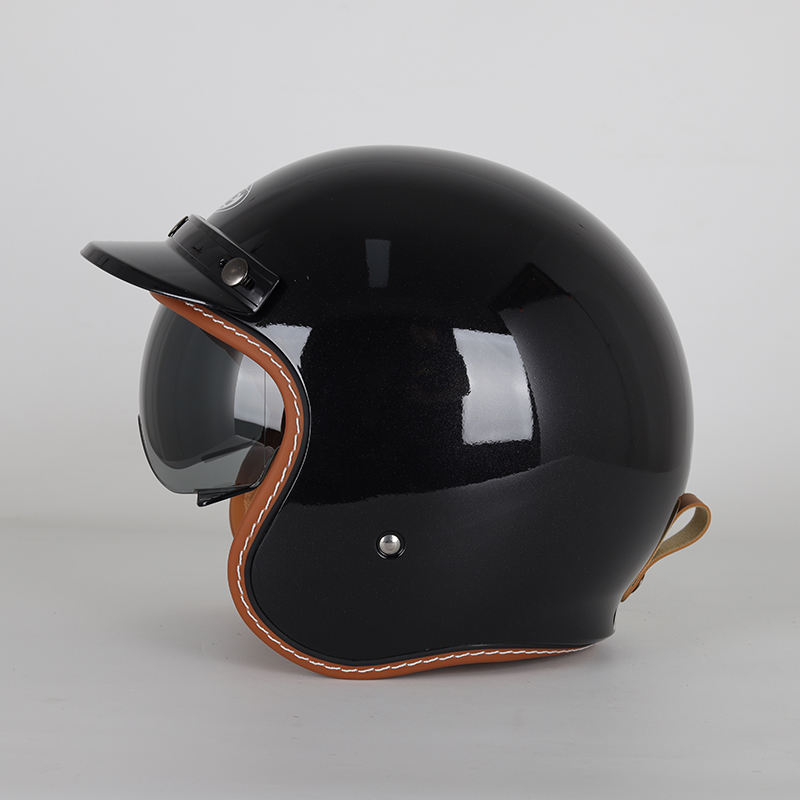 ヴィンテージモーターサイクルヘルメットオープンフェイス3/4