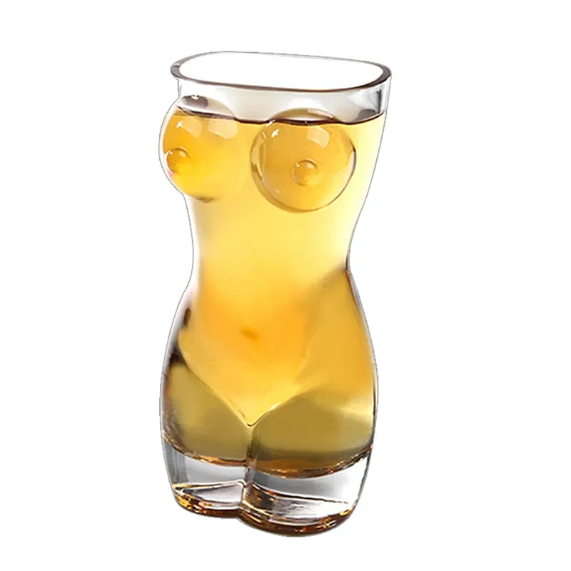Vaso transparente con forma de cerveza para hombre y mujer, copas para beber vino, whisky, hielo, decoración de Bar, 60ml