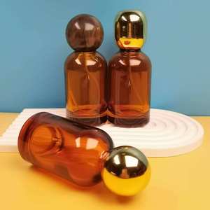 Flacon de parfum en verre en gros 30 50 100ml, distributeur de Cologne portable de voyage, emballage cosmétique de luxe en verre ambré rechargeable - Product Image 6