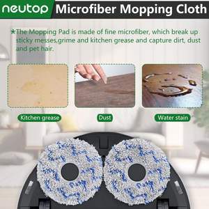 Tampons de vadrouille pour robot aspirateur Ecovacs <span class=keywords><strong>Deebot</strong></span> <span class=keywords><strong>X1</strong></span> X1s /T10/T20/T30/S10 Chiffon de vadrouille lavable Pièces de rechange - Product Image 3