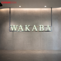 Lettres en relief LED à éclairage frontal haute luminosité, face en acrylique, enseigne 3D à éclairage frontal pour devanture de magasin de détail