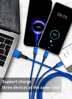 Cable de Carga USB-C 5 en 1 de Nailon Resistente, Venta al Por Mayor de Fábrica, Cable Cargador Tipo C para Regalos Promocionales y Ferias Comerciales