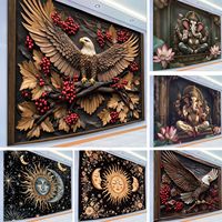 Tapisserie murale en polyester à motifs variés, résistante à la décoloration, légère, facile à accrocher, art mural, vente en gros