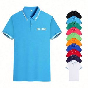 Factory Cheap Wholesale High Quality Polo T Shirts for Men Custom Logo Polyester Men's Short Sleeve T Shirts - Product Image 4