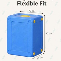 Asiento Apilable Portátil para Estudiantes, Cubo de Plástico para Aula, Taburete para Clases de Música con Asa Oculta