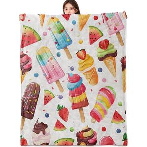 Assorted Print Floral Sloth Flannel <b>Blanket</b> Throw <b>Blanket</b> Nap <b>Blanket</b> Reversible Cozy Warm for Bedroom Living Room Custom Print - Product Image 4