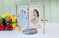 Caja de Música Giratoria Creativa de 5 Pulgadas con Marco de Fotos de PVC, Marco de Fotos para Boda