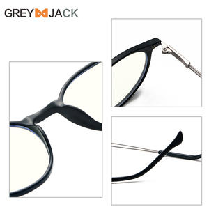 Lunettes de vue rondes Greyjack, monture TR90 unisexe, anti-lumière bleue, protection UV, montures optiques tendance, taille moyenne - Product Image 1