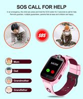 Montre connectée pour enfants 4G D63 avec appel vidéo, bouton SOS, positionnement LBS+Wifi, étanche, surveillance parentale, montre connectée D63 pour enfants