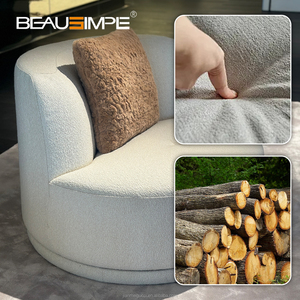 Estilo minimalista italiano paraíso tela giratoria terciopelo cuatro plazas sofá Bordone moderno sala de estar Villa apartamento sofá conjunto - Product Image 3