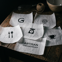 Papier sulfurisé imprimé imperméable et résistant à la graisse pour emballer les burgers, les sandwichs, les en-cas et le pain