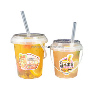 Tapa <span class=keywords><strong>Transparente</strong></span> Personalizada, <span class=keywords><strong>Vaso</strong></span> de Plástico PP de 1L Resistente a Fugas, <span class=keywords><strong>Desechable</strong></span> para Bebidas Frías - Product Image 1