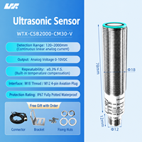Capteur de distance ultrasonique OEM personnalisé 120-2000 mm RS485 4-20 mA pour la surveillance du niveau et la manutention des matériaux