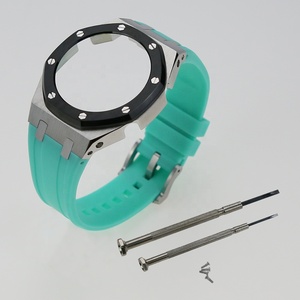 Mode luxe 316L acier remplacement Mods Kit bracelet en Silicone souple GA2100 Mod Kit boîtier de montre pour GA2100 <span class=keywords><strong>Gshock</strong></span> - Product Image 1