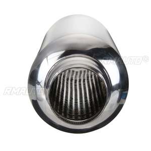 Silenciador de Escape Universal para Automóvil, Resonador de Tubo de Escape con Entrada/Salida de 51 mm, Acero Inoxidable - Product Image 4