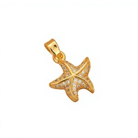 Collier pendentif en cuivre écologique à thème océanique transfrontalier Europe-Amérique, avec étoile de mer à cinq branches