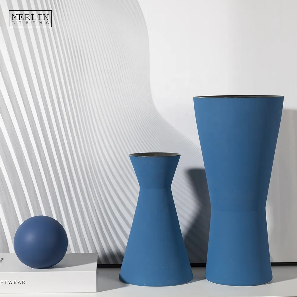 Merlin vasos de cerâmica nórdicos artesanais, conjunto de vasos de cerâmica artesanal de design exclusivo, moderno para decoração de vasos