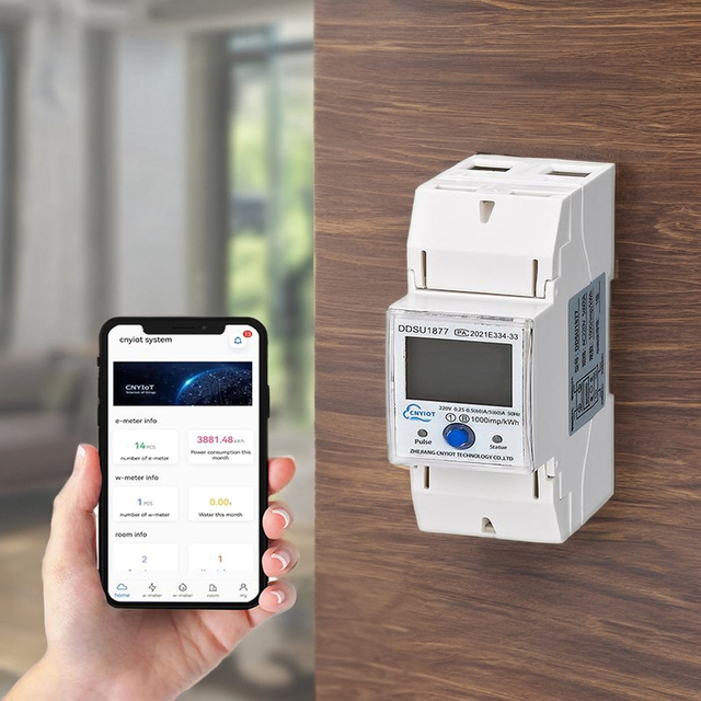 CNYIOT Smart WiFi+ Single-Phase Prepaid Electric Meter Remote Meter Reading for Apartment Recharge