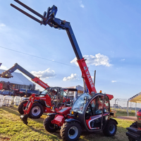 Chariot télescopique agricole modèle 735, 3,5 tonnes, 7 m, moteur Cummins Perkins, pour empilage de balles de foin