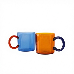 Verres à vin et à bière créatifs en verre borosilicate coloré de 250 ml, résistants à la chaleur, écologiques, au design classique - Product Image 3