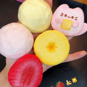 ชุดของเล่นบีบมินิขนมหวาน 5 ชิ้น ทำจาก TPR เนื้อนิ่ม บีบแล้วคืนรูปช้า เหมาะสำหรับเด็กอายุ 14 ปีขึ้นไป - Product Image 1