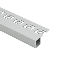 3213 Profilé en aluminium pour bande LED, installation encastrée avec bord unique, adapté aux murs en carrelage céramique