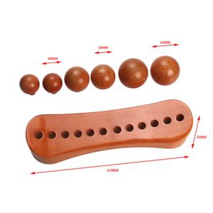 Holz massage ball Trigger punkte Massage Physiotherapie Psoas Muskel freigabe werkzeuge 6 Kopf Cervi cal Lumbar Holz massage geräte - Product Image 3