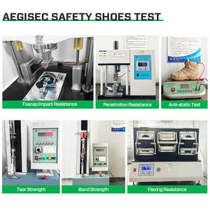 AEGISEC Zapatos de Seguridad para Hombre con Puntera de Acero <span class=keywords><strong>y</strong></span> Suela de Goma Antideslizante de Ante Vacuno - Product Image 4