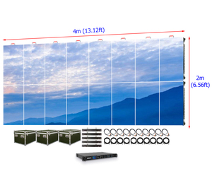 Écran LED P3.91 de location extérieure 4m x 2m (13ft x 6ft) 3.9mm pour mur vidéo de scène avec HDR10+ et étanchéité IP67 - Product Image 2