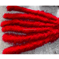 Boa en plumes d'autruche longues, teintes en rouge, 6, 8 ou 10 plis, pour guirlande de Noël, plumes de carnaval, fête, bricolage, artisanat, écharpe, robe pour femme - En promotion