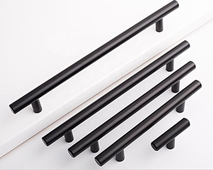 Gagang Laci Furnitur Dapur Modern Warna Emas Hitam Matte Sederhana untuk Lemari Pakaian, Kabinet, Meja Rias, Kamar Mandi - Product Image 4
